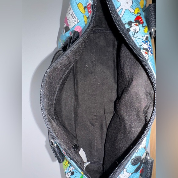 Disney Parks Authentic Mickey & Minnie Mouse Comic Strip Handbag Purse Blue - Picture 7 of 16